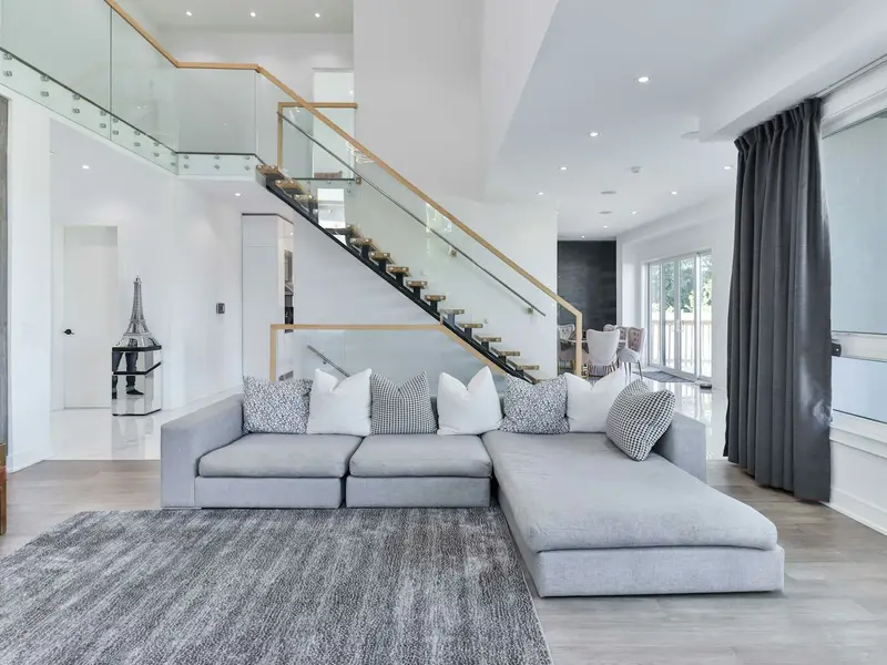 A bright, modern living room interior